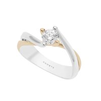 Anneau Comete Femme Solitari in Or blanc ANB2371